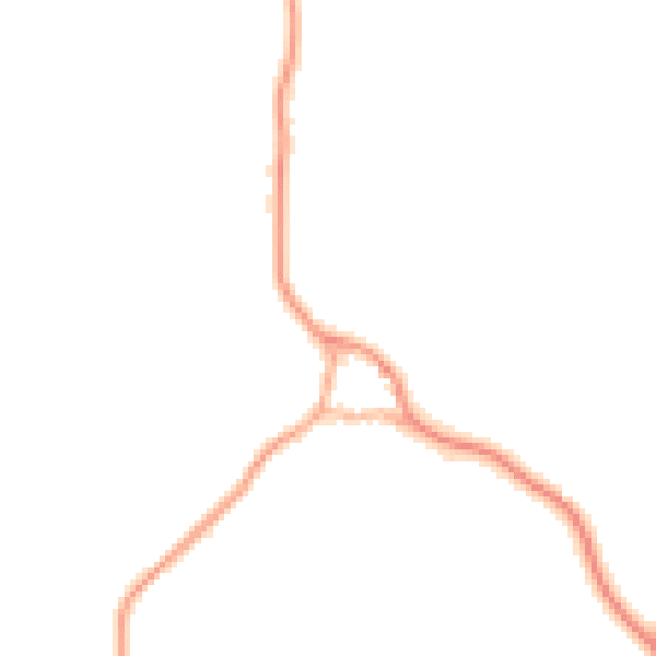 Daytime road noise heatmap for TR8 4AJ