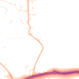 Daytime road noise heatmap for TR8 4AX