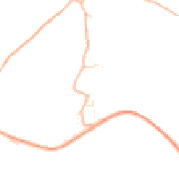 Daytime road noise heatmap for TR8 4AZ