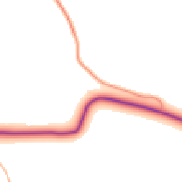 Daytime road noise heatmap for TR8 4EA