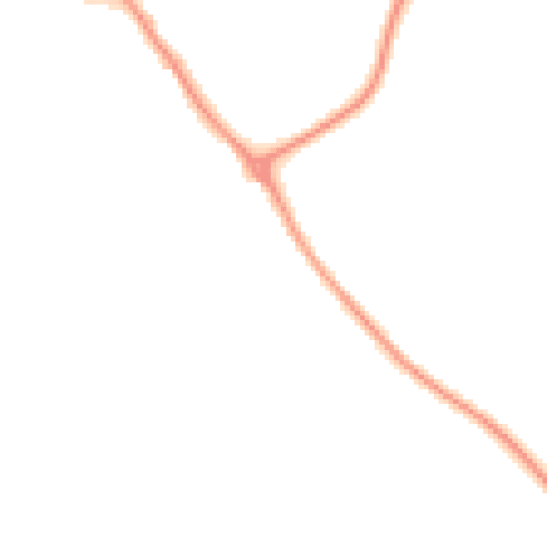 Night-time road noise heatmap for TR8 4FT