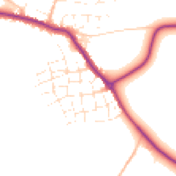 Daytime road noise heatmap for TR8 4FZ