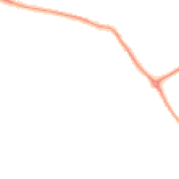 Night-time road noise heatmap for TR8 4GX