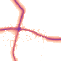 Daytime road noise heatmap for TR8 4LQ
