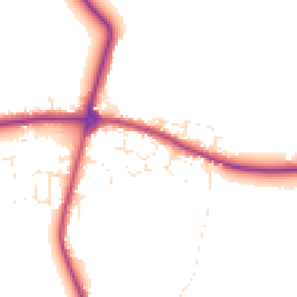 Daytime road noise heatmap for TR8 4NG
