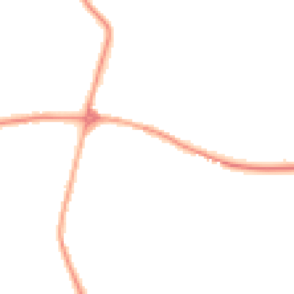 Night-time road noise heatmap for TR8 4NG
