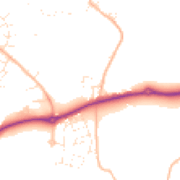 Daytime road noise heatmap for TR8 4NH