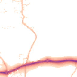 Daytime road noise heatmap for TR8 4NN