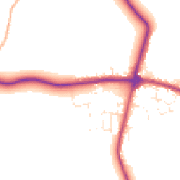 Daytime road noise heatmap for TR8 4TW