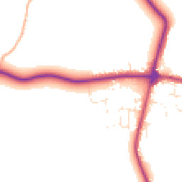 Daytime road noise heatmap for TR8 4TX