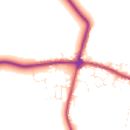 Daytime road noise heatmap for TR8 4TY