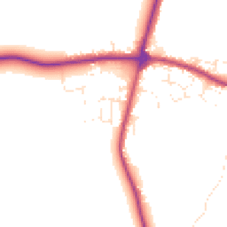 Daytime road noise heatmap for TR8 4WG