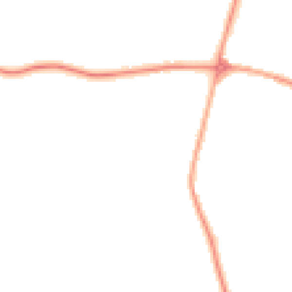 Night-time road noise heatmap for TR8 4WH