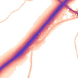 Daytime road noise heatmap for TR8 5AH