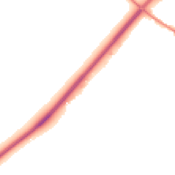 Night-time road noise heatmap for TR8 5AH