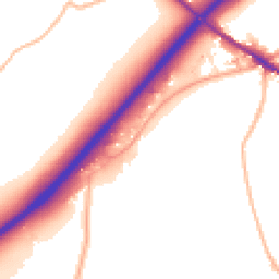 Daytime road noise heatmap for TR8 5AQ