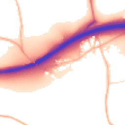 Daytime road noise heatmap for TR8 5AX