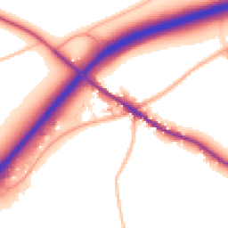 Daytime road noise heatmap for TR8 5DL