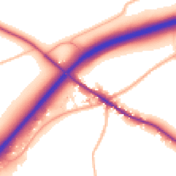 Daytime road noise heatmap for TR8 5DN