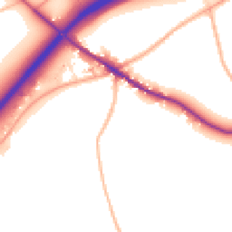 Daytime road noise heatmap for TR8 5DP