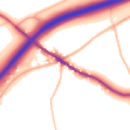 Daytime road noise heatmap for TR8 5DS