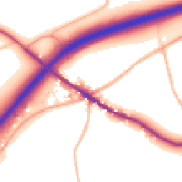 Daytime road noise heatmap for TR8 5DT