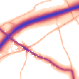 Daytime road noise heatmap for TR8 5DY
