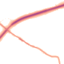 Night-time road noise heatmap for TR8 5DY