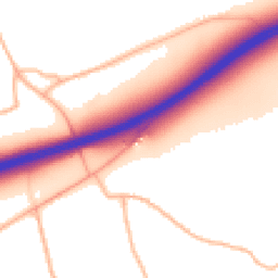 Daytime road noise heatmap for TR8 5ED