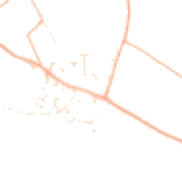 Daytime road noise heatmap for TR8 5EQ
