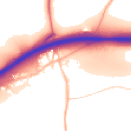 Daytime road noise heatmap for TR8 5FX