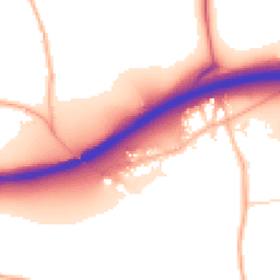 Daytime road noise heatmap for TR8 5FZ