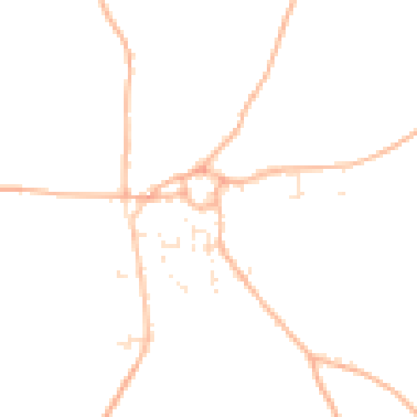 Daytime road noise heatmap for TR8 5LQ