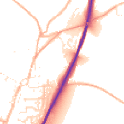 Daytime road noise heatmap for TR9 6AD