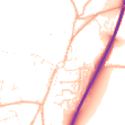 Daytime road noise heatmap for TR9 6AN