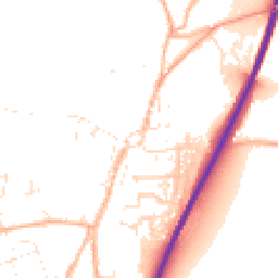 Daytime road noise heatmap for TR9 6AP