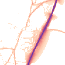 Daytime road noise heatmap for TR9 6AR