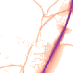Daytime road noise heatmap for TR9 6AU