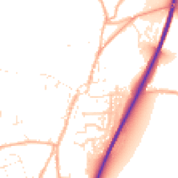 Daytime road noise heatmap for TR9 6AW