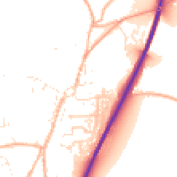 Daytime road noise heatmap for TR9 6BA