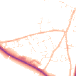 Daytime road noise heatmap for TR9 6BH