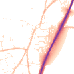 Daytime road noise heatmap for TR9 6BJ