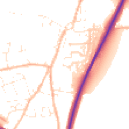 Daytime road noise heatmap for TR9 6BP