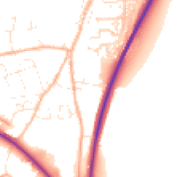 Daytime road noise heatmap for TR9 6BU