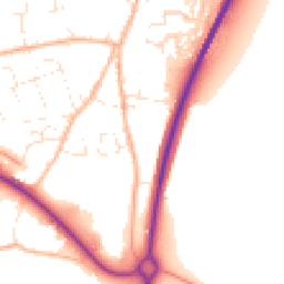 Daytime road noise heatmap for TR9 6BX