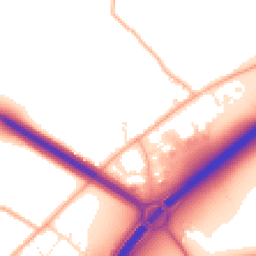 Daytime road noise heatmap for TR9 6ER