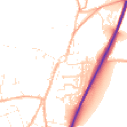 Daytime road noise heatmap for TR9 6ES