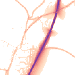 Daytime road noise heatmap for TR9 6ET