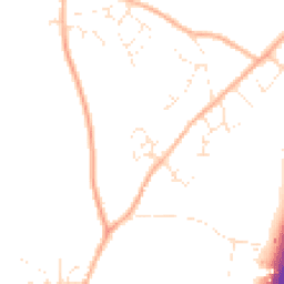 Daytime road noise heatmap for TR9 6FA