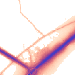 Daytime road noise heatmap for TR9 6FY